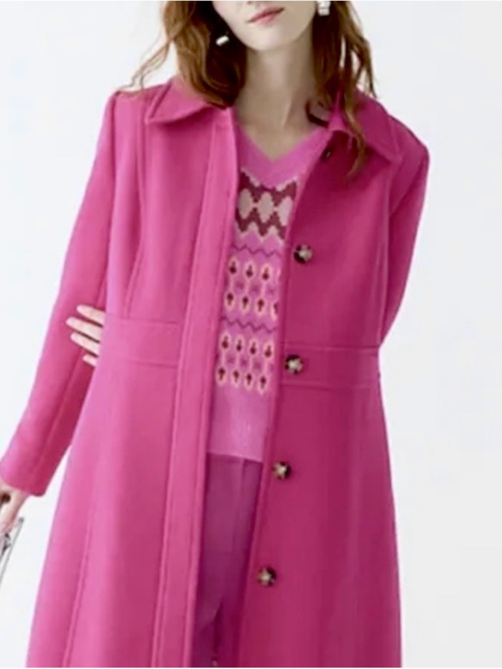 J. Crew Pink Wool-Blend  Coat - Picture 5 of 16